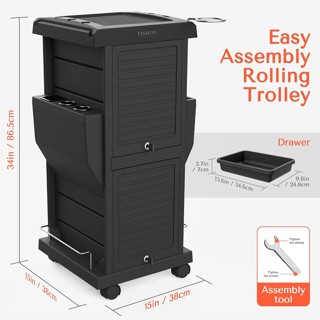 Salon Trolley Cart with 6 Trays Q1852