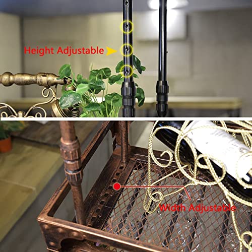 Bronze Metal Wall-Mounted Wine Glass Rack, 80x35cm W164256