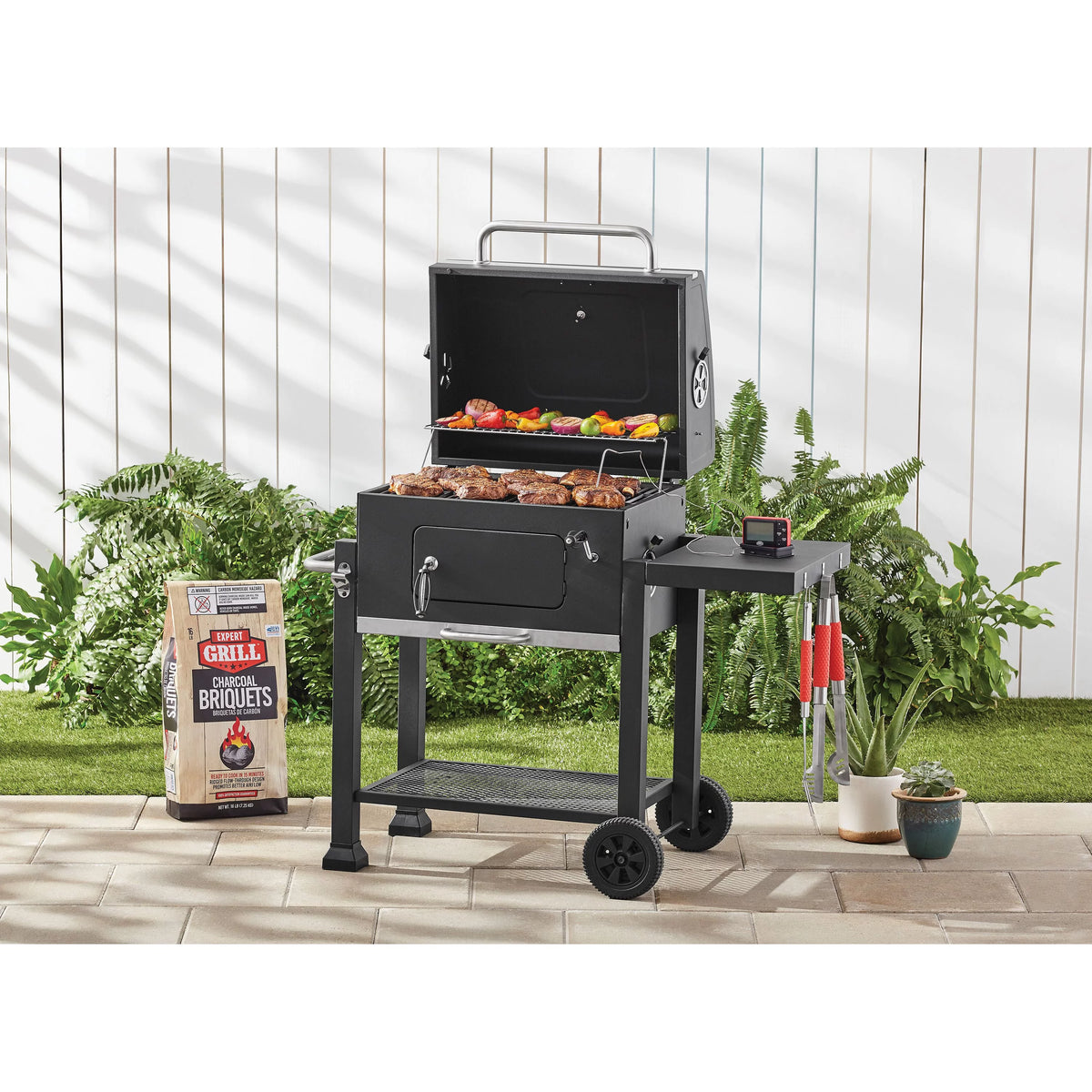 Heavy Duty 24-inch Charcoal Grill, Black M19864