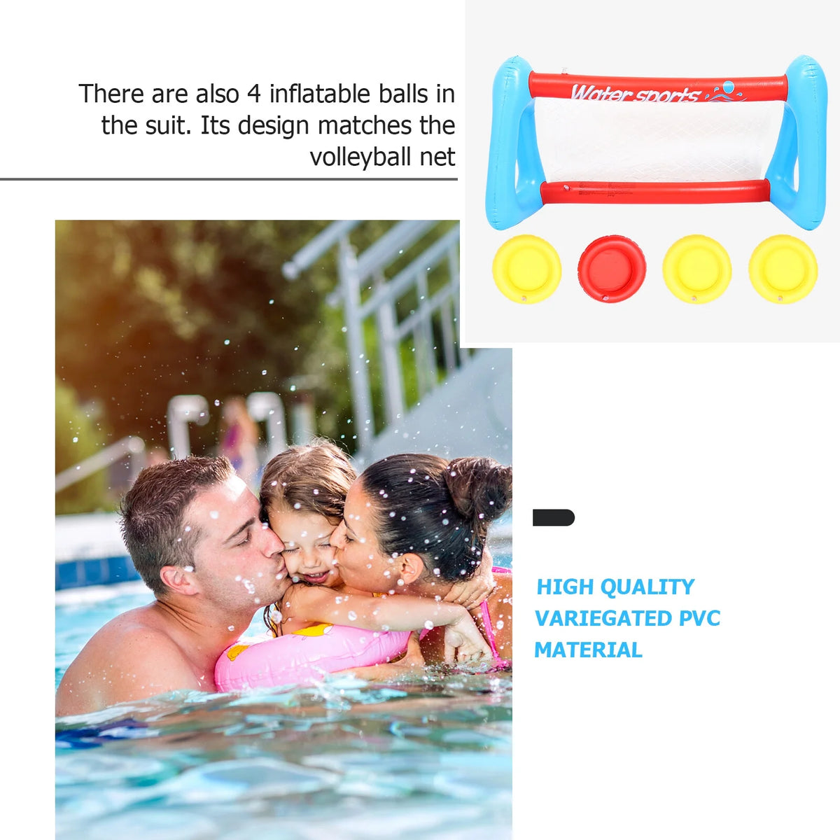 Inflatable Pool Float Set with Volleyballs V6046