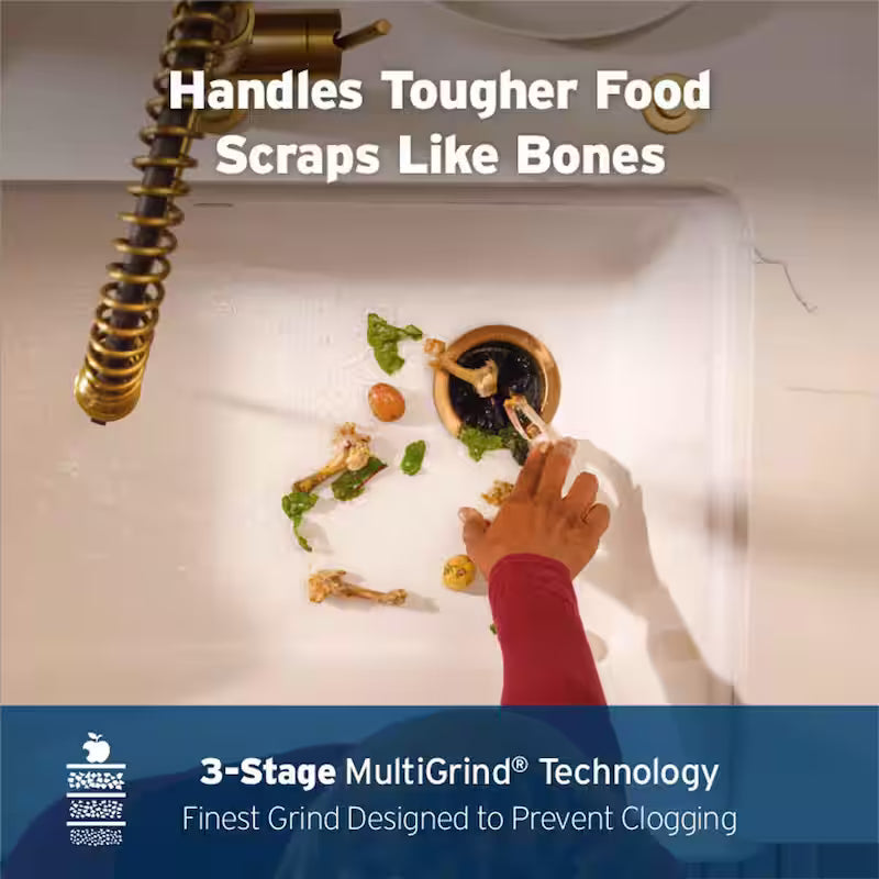 3/4 HP Continuous Feed Garbage Disposal with Dishwasher Connector Kit M4503