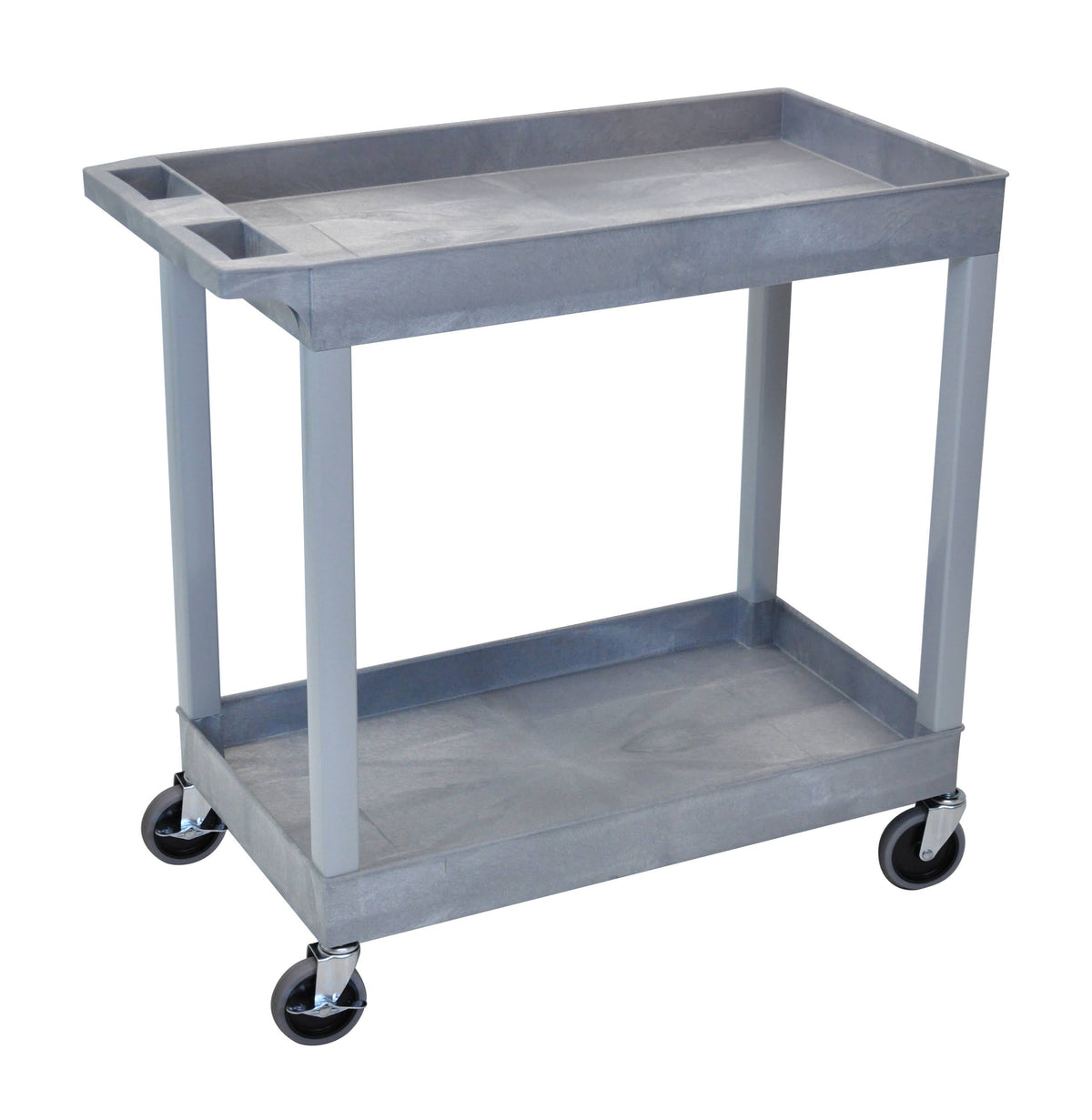 2-Shelf Tub Cart Gray R35307