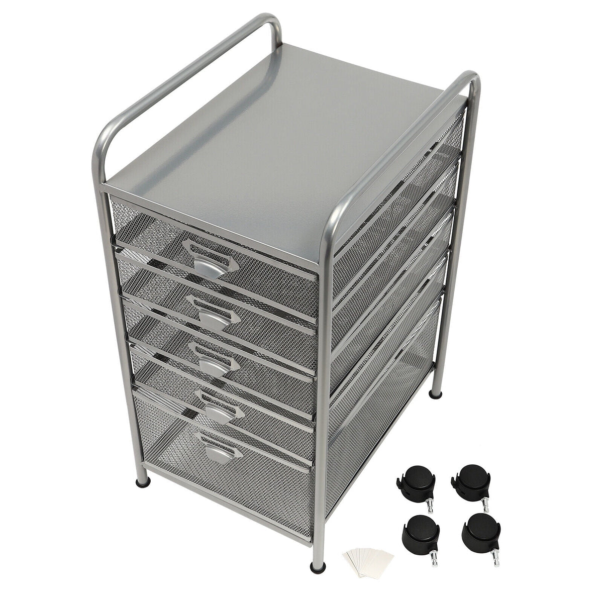 Rolling File Storage Cart with 5 Drawers J45357