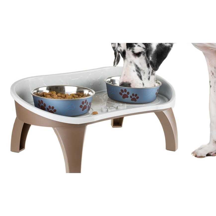 Elevated Pet Feeding Tray with Splash Guard and Non-Skid Feet X591104
