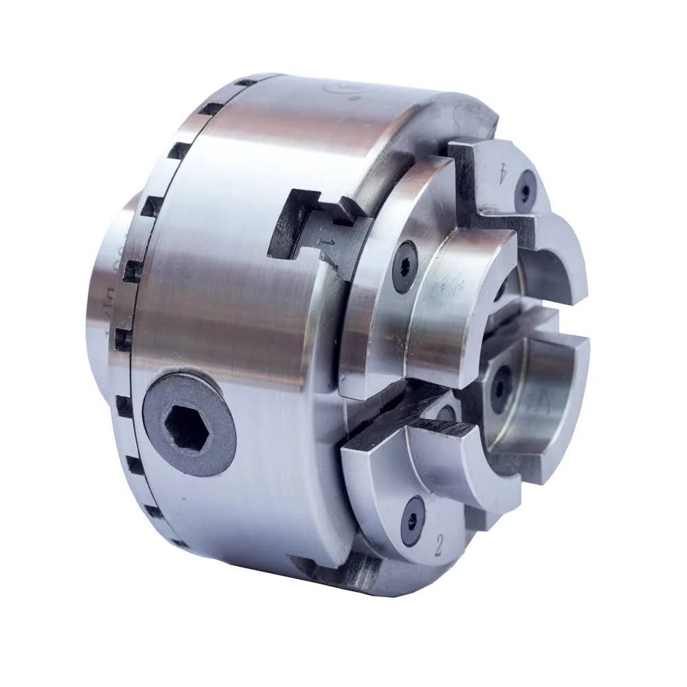 4 Jaws Wood Lathe Chuck with M40X2 to 1-1/4′′ - 8 Adaptor T53410