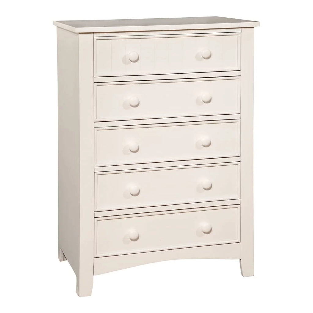 Solid Wood 5-Drawer Chest in White Z810