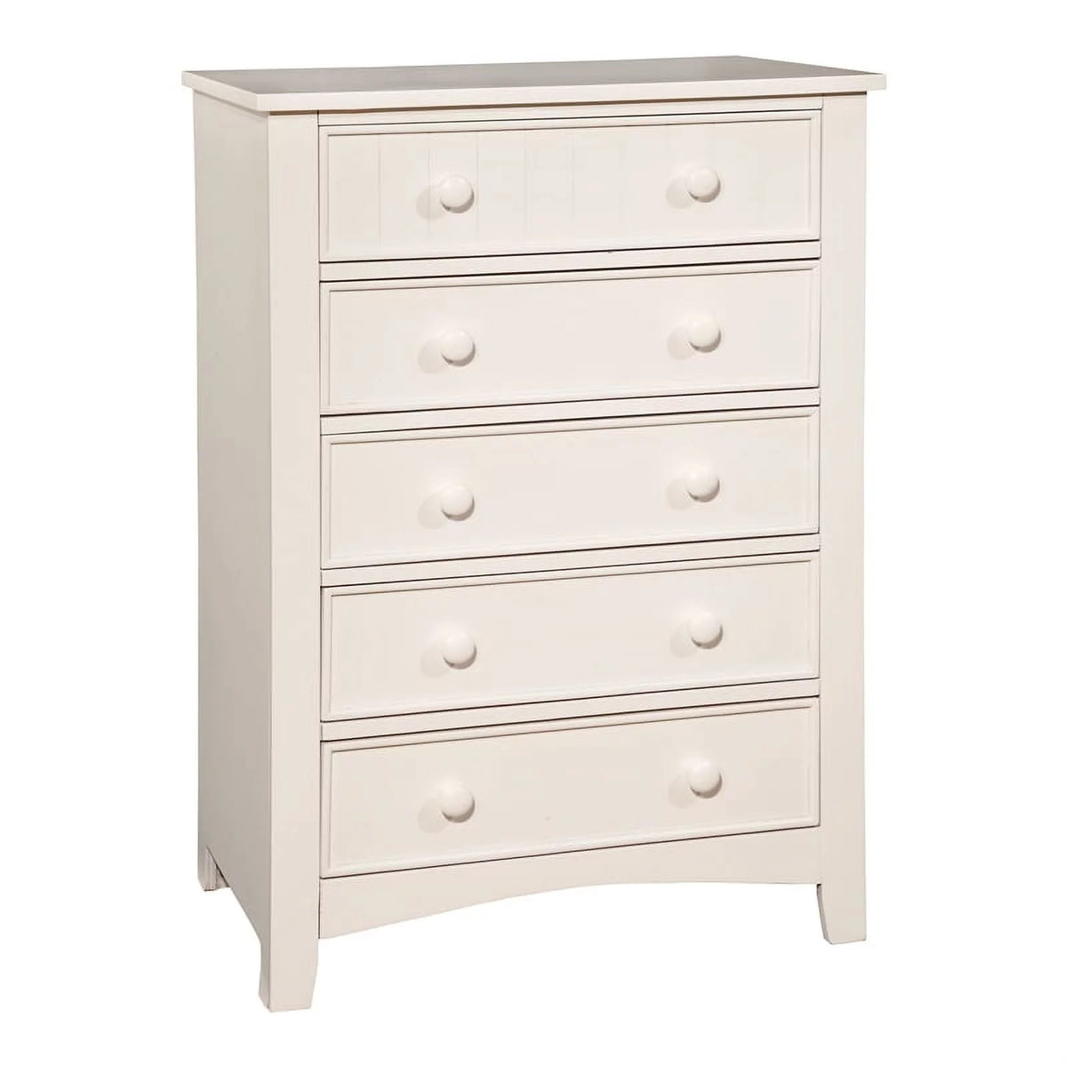 Solid Wood 5-Drawer Chest in White Z810