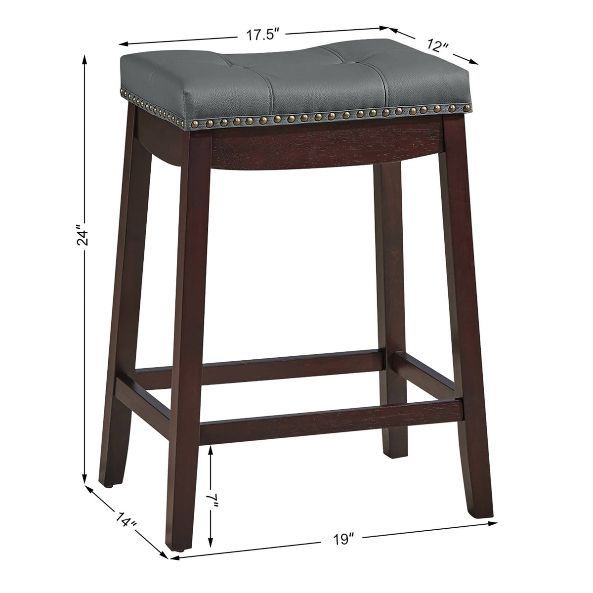 Set of 2 Padded Counter Bar Stool J742421