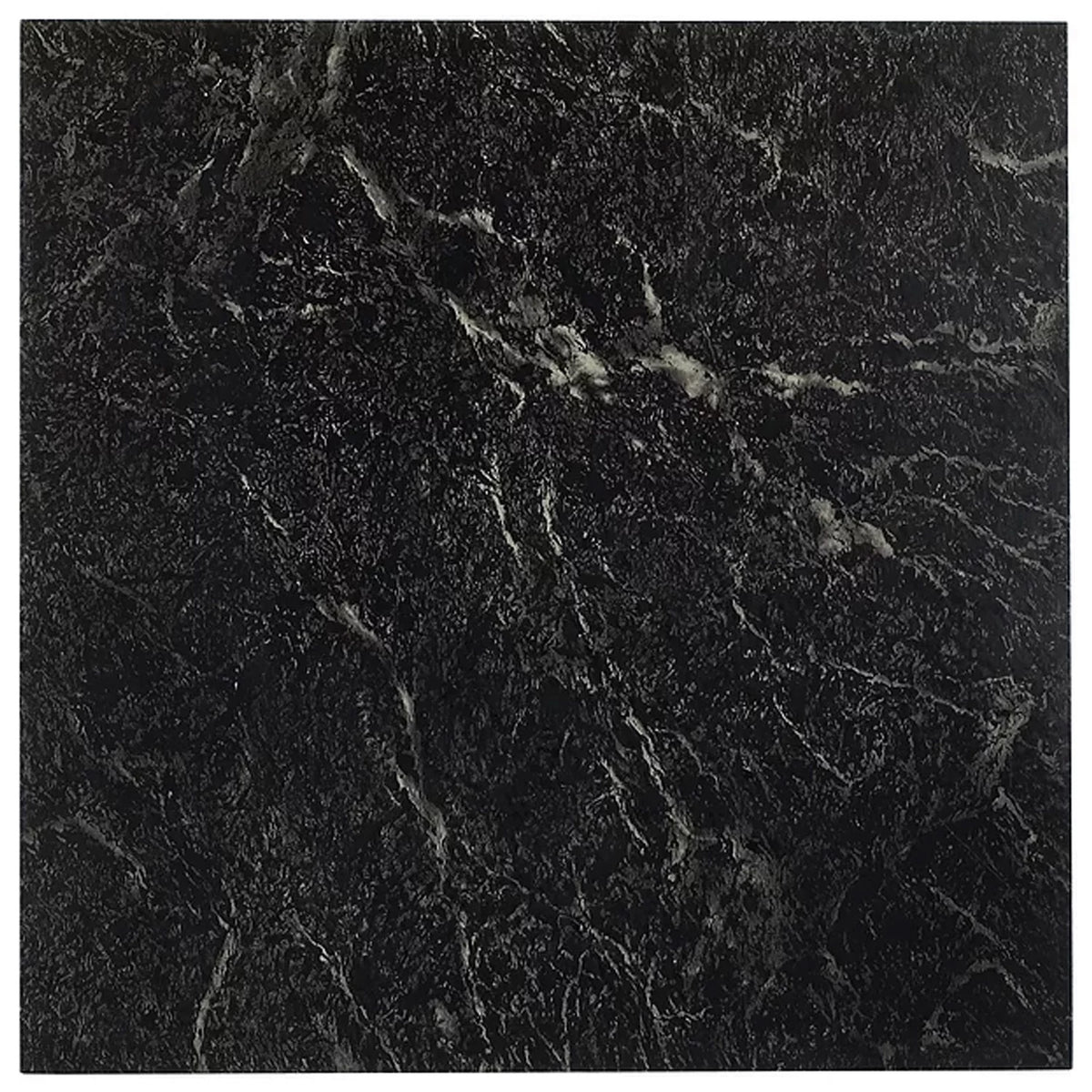 Black Marble Vinyl Floor Tile, 40 Pack Q81220