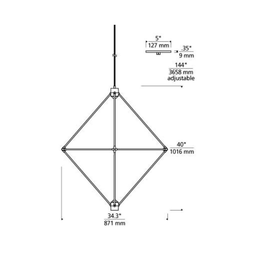 Black LED Chandelier S701165