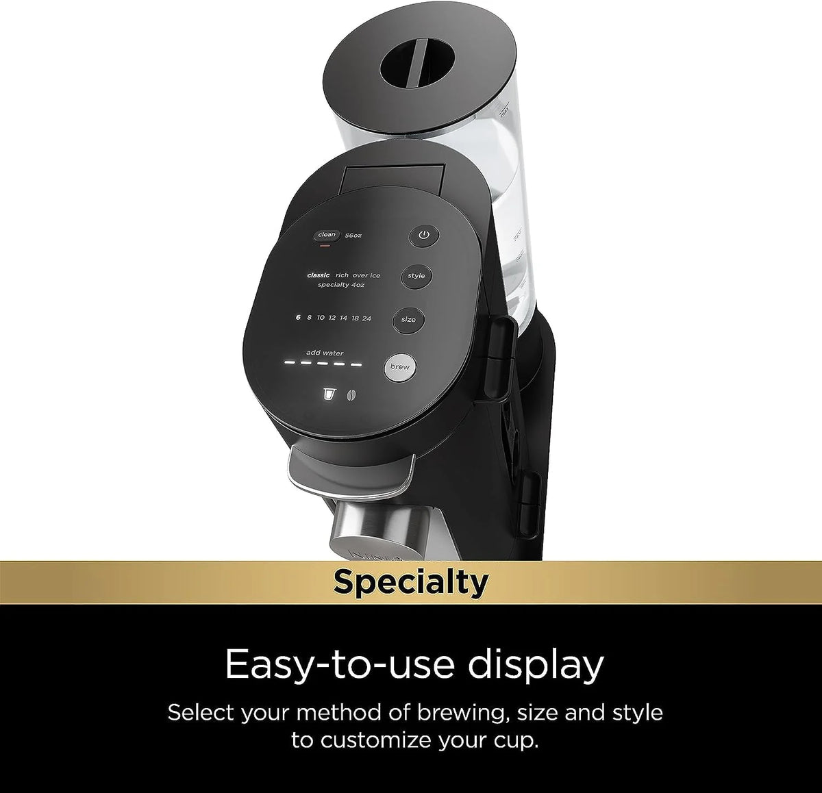 Single-Serve Coffee Maker with Milk Frother, Black Z131599