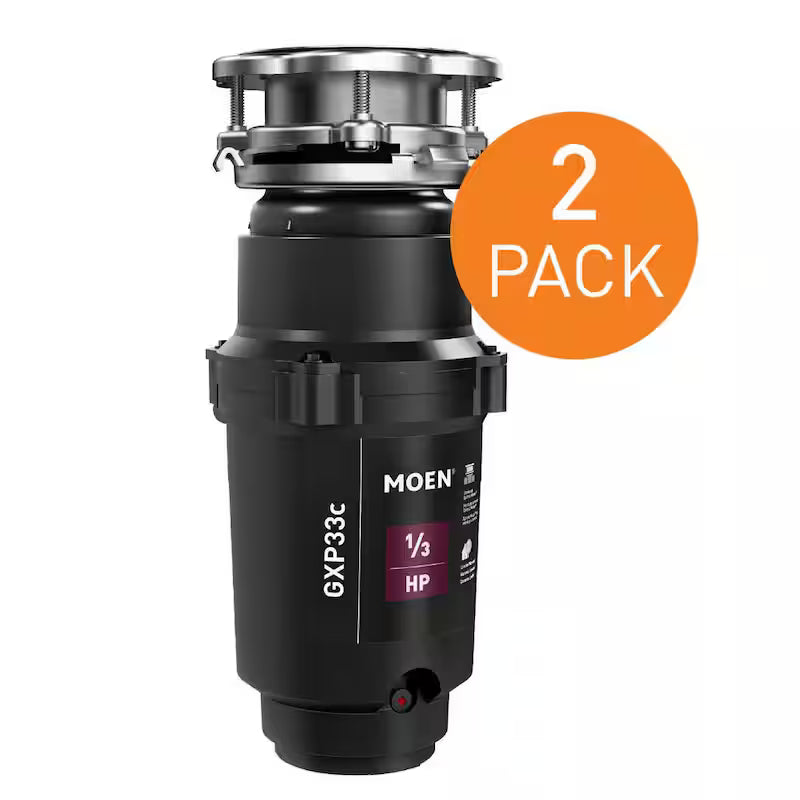 1/3 HP Continuous Feed Garbage Disposal with Power Cord (2-Pack) B8486