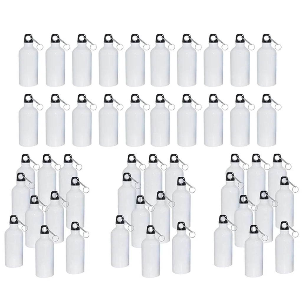 50pcs 500ml Aluminium Water Bottle White Q869037