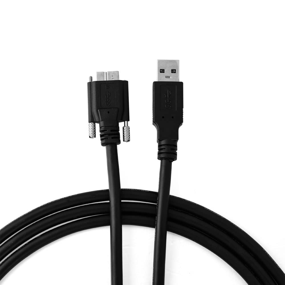 USB 3.0 Cable A/M to Micro B/M Dual Screw Locking 3M Pack of 2 O1980