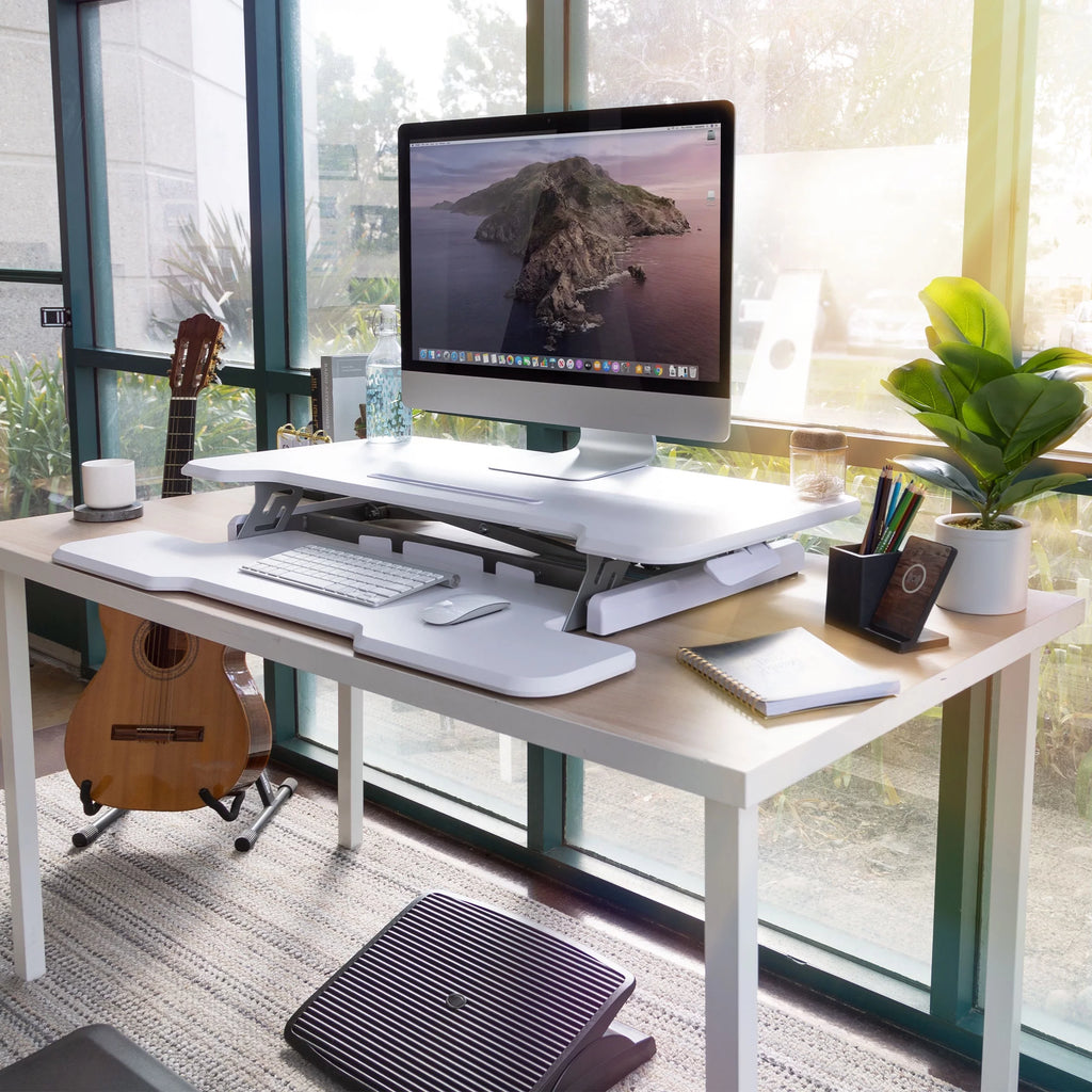 Extra Wide Sit Stand Desk Converter L493678