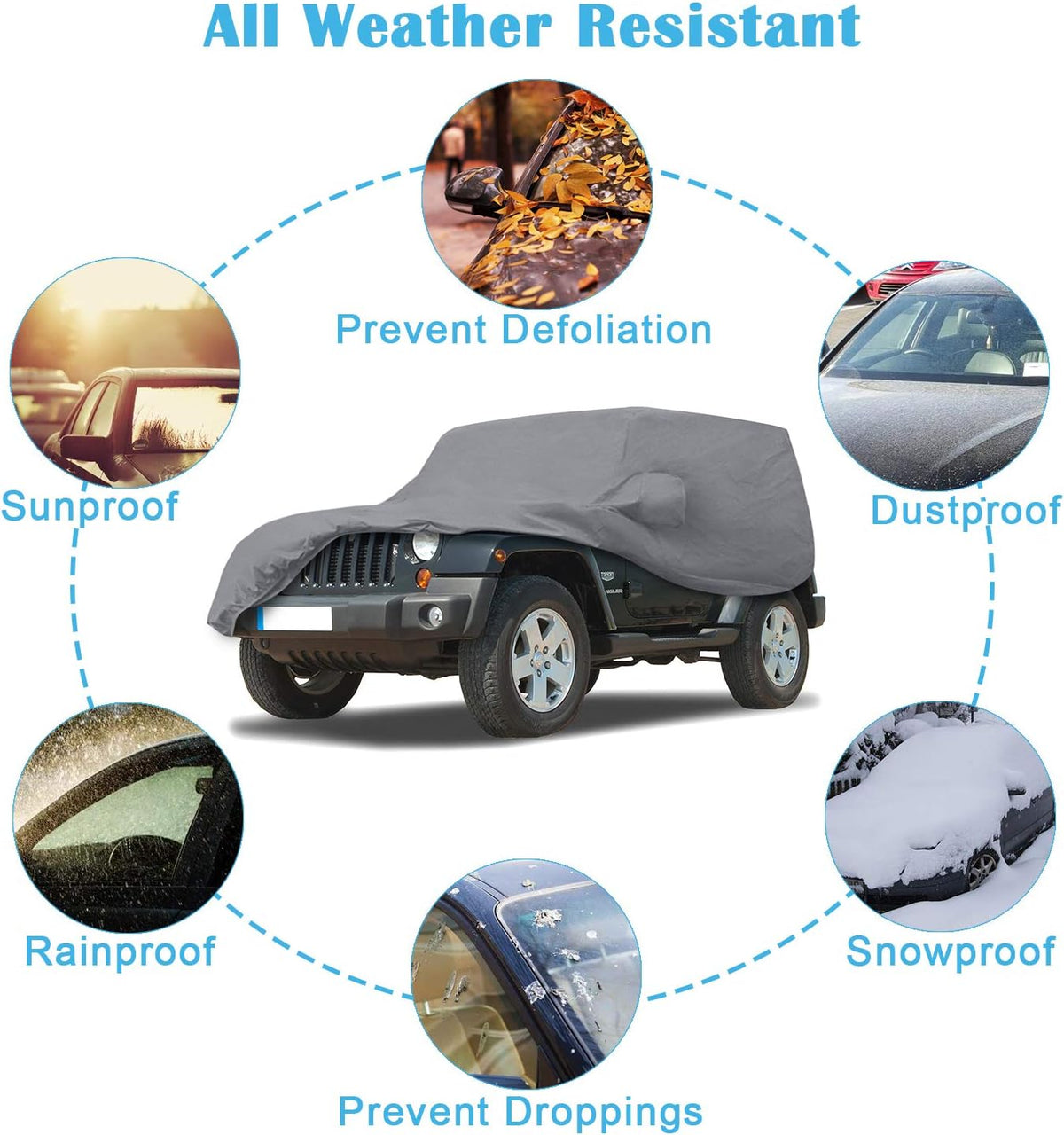 Grey Car Cover Pack of 2 O437
