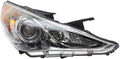 Headlight Assembly for Hyundai Sonata 2011 2012 Passenger Side Chrome Bezel H634057
