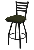 Black Wrinkle Finish Swivel Extra Tall Bar Stool with Canter Pine Seat S315