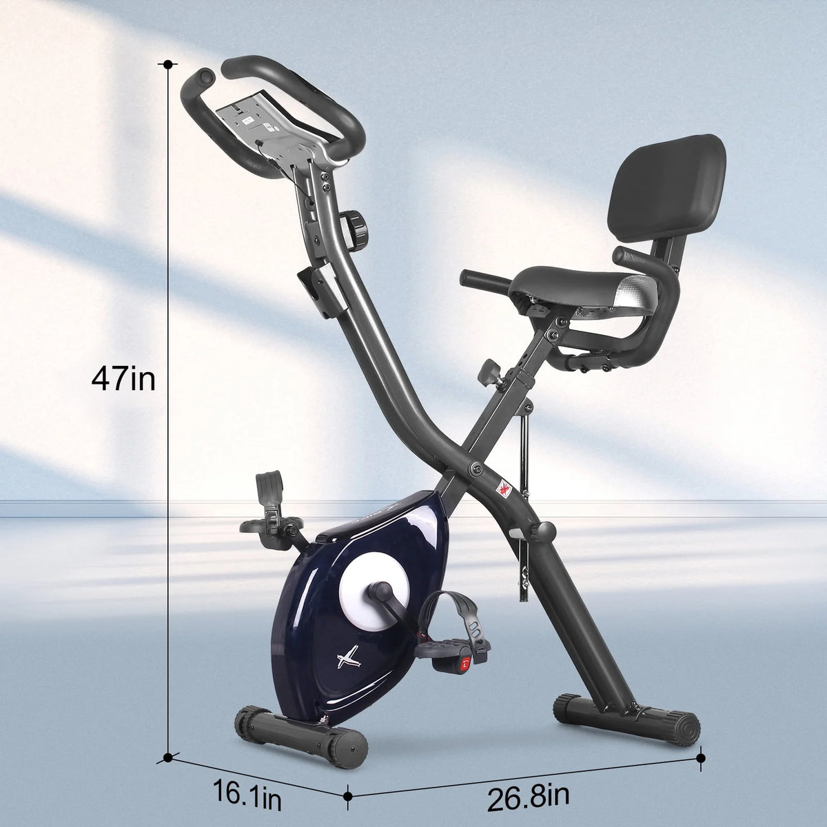 Folding Indoor Cycling Exercise Bike 10-Levels Resistance 220 Lb L884344