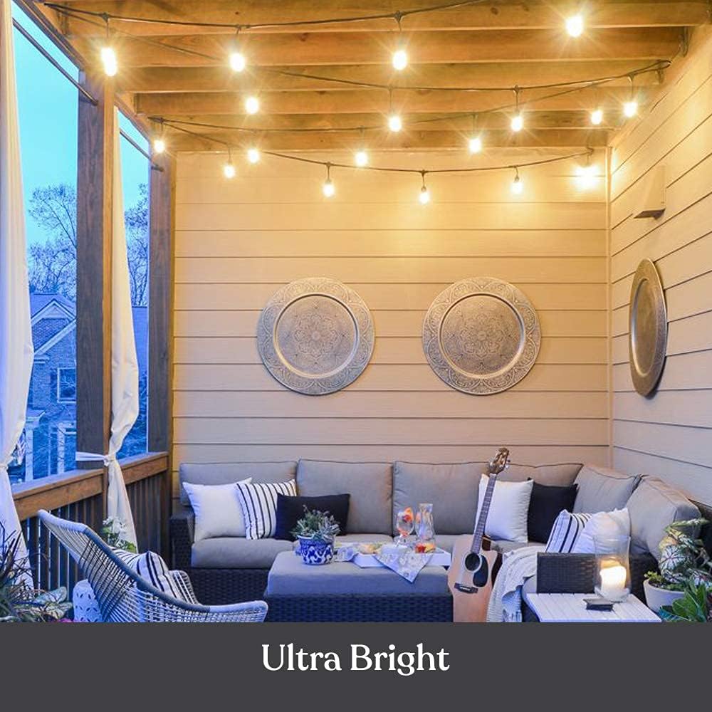 Waterproof Outdoor String Lights with 48 Ft Dimmable Edison Bulbs S3467