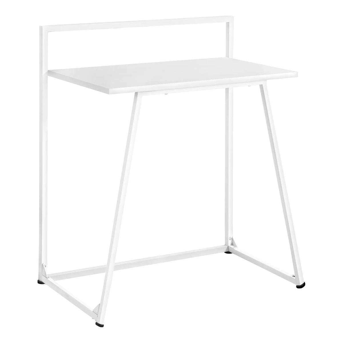 Computer Desk, 30"L, White Laminate, White Metal N771