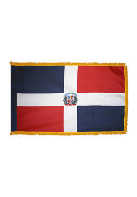3ft. x 5ft. Dominican Republic Flag with Fringe L80338