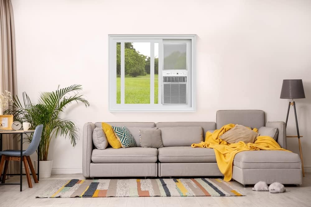 White 8,000 BTU Window-Mounted Slider Casement Air Conditioner Q50498