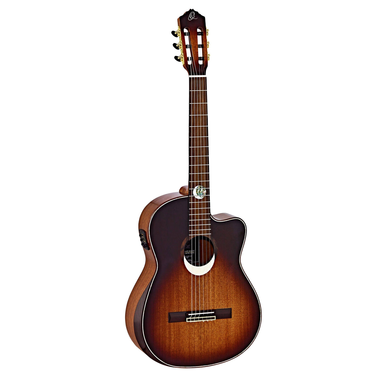 Brown Sunburst Classical Acoustic-Electric Guitar J50053