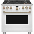 Matte White 6 Burner Dual Fuel Range W135