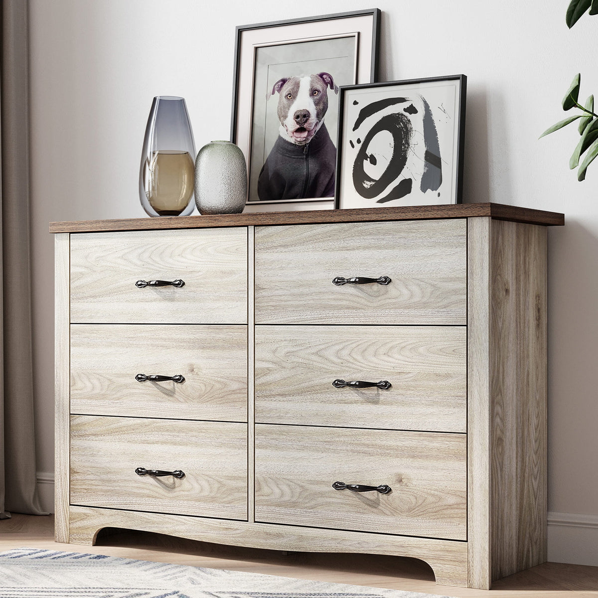 Black 5 Drawer Dresser C114304
