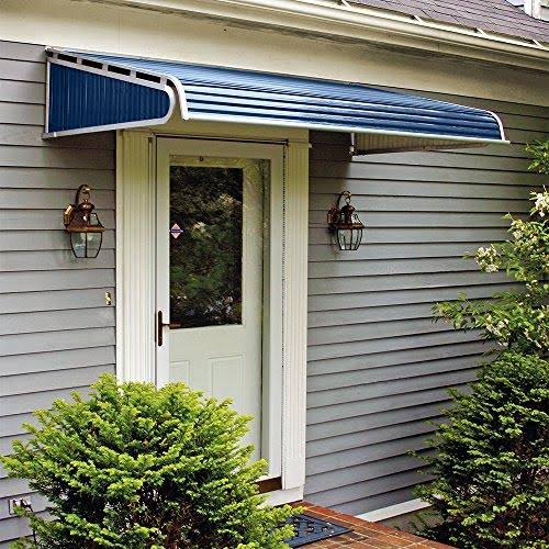 5 ft. Aluminum Door Canopy Awning in Bedford Blue U83748