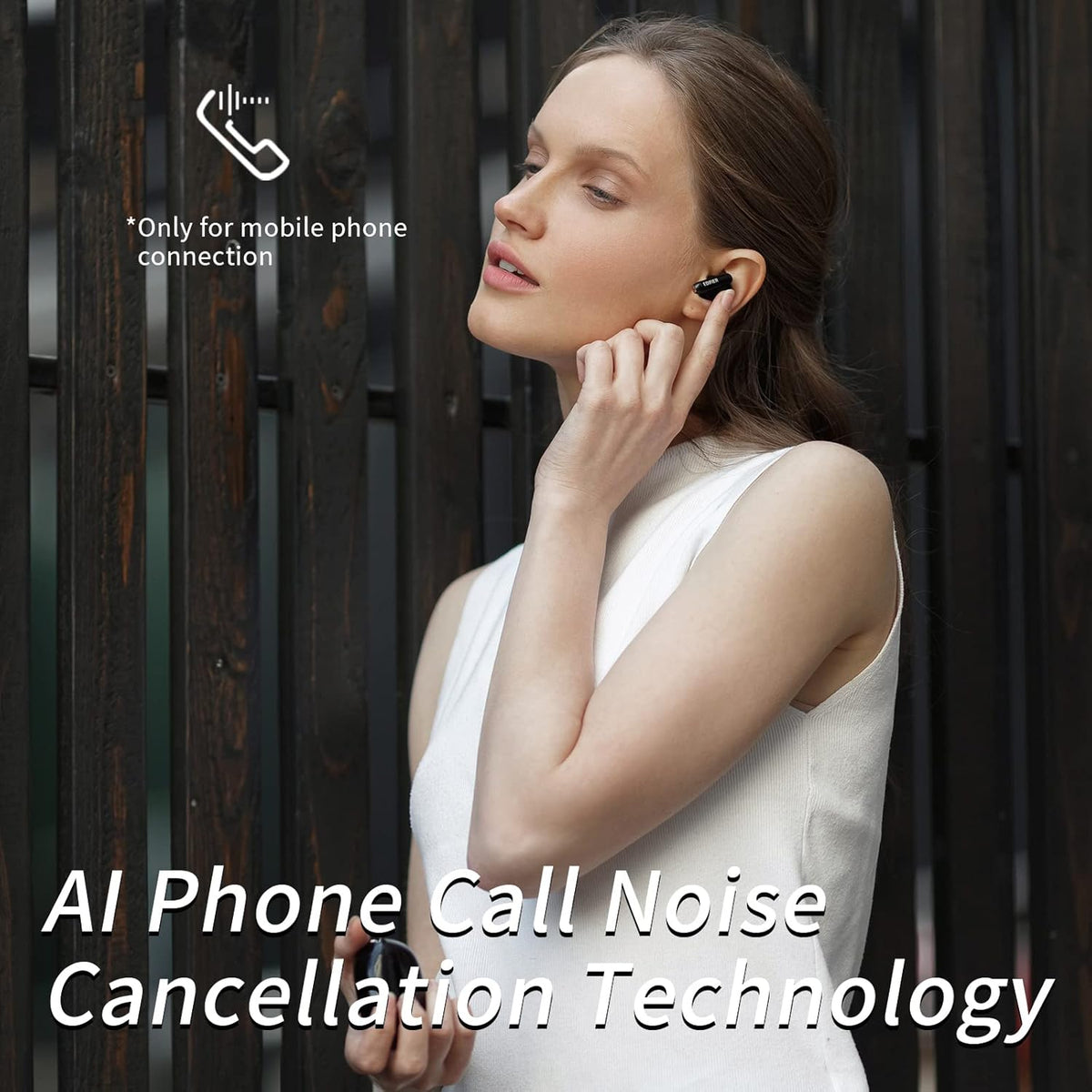 White Hybrid Active Noise Cancelling TWS Wireless Earbuds L320724