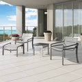Mocha Aluminum Slat Patio Dining Chair P588