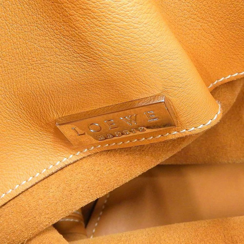 Camel Leather Drawstring Backpack B171