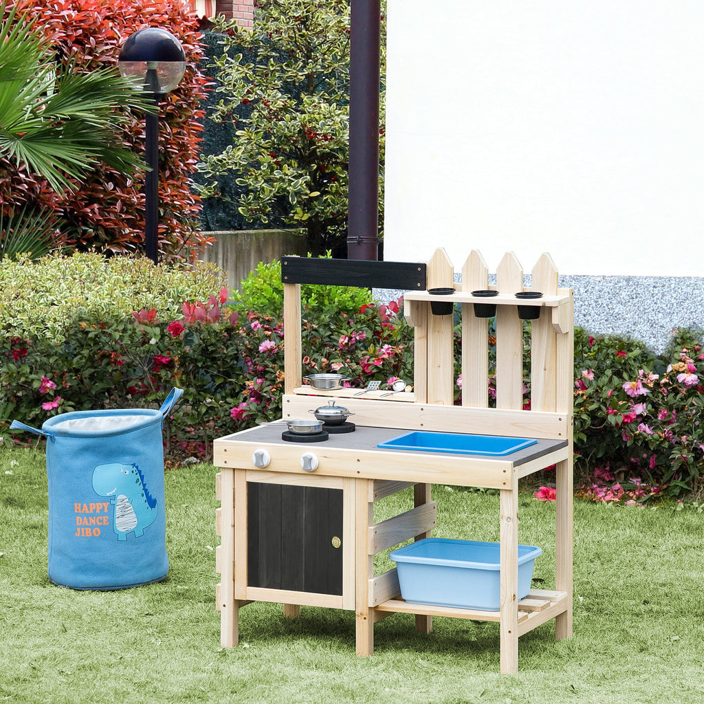 Outdoor Wooden Kitchen Play Set with Removable Sink M581