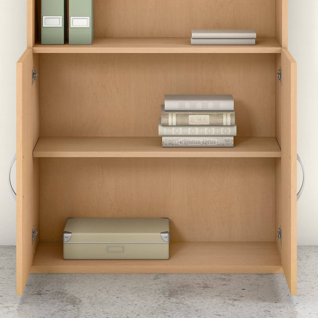 Storm Gray 5 Shelf Bookcase with Doors F988814