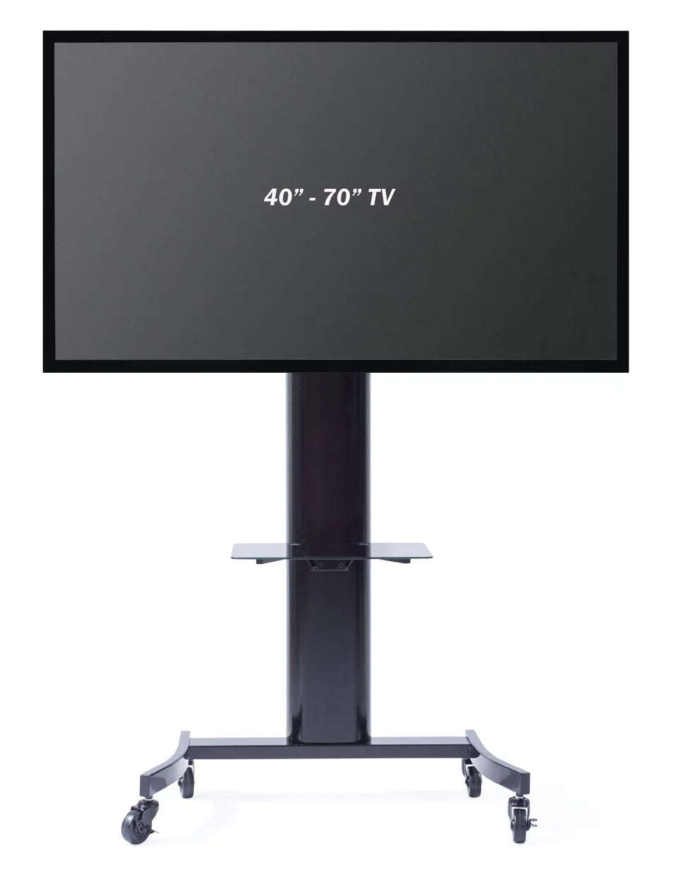 Black Curved Wood TV Stand for 40 - 75 Inch TV I104348