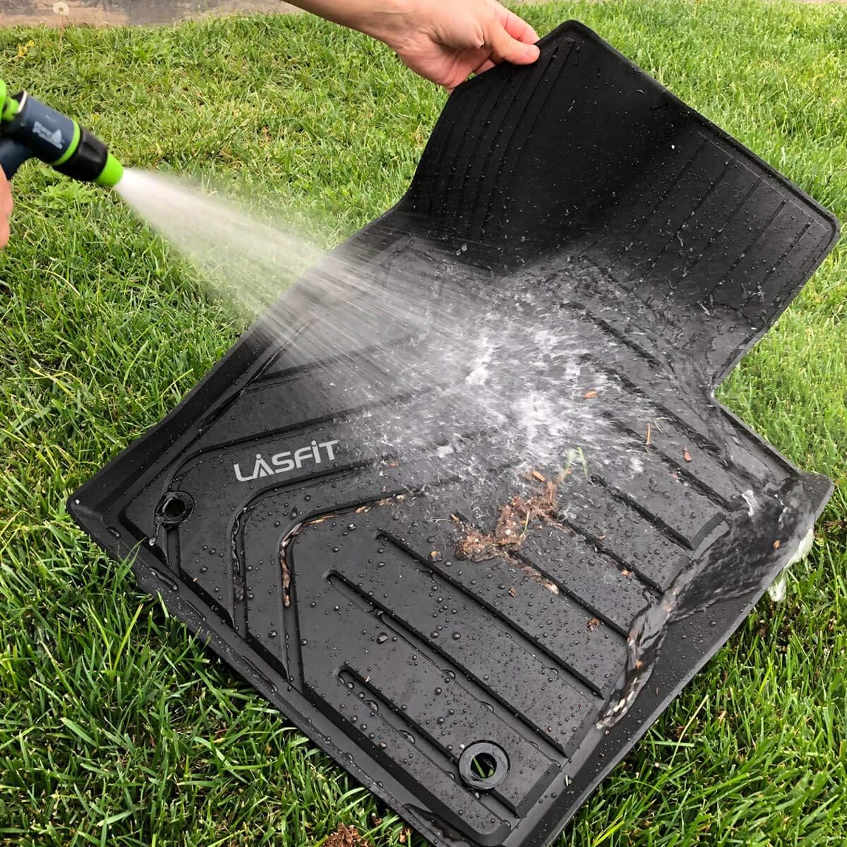 Black All Weather TPE Car Floor Liners Front and Rear Row Z114