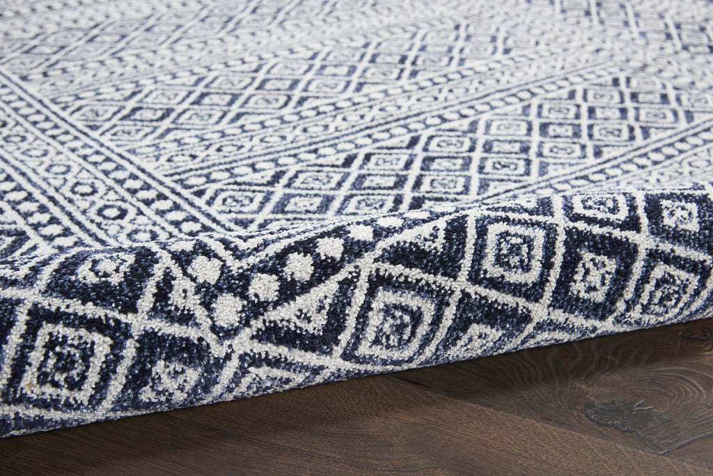 Navy Grey 8'6" x 12' Area Rug R29651
