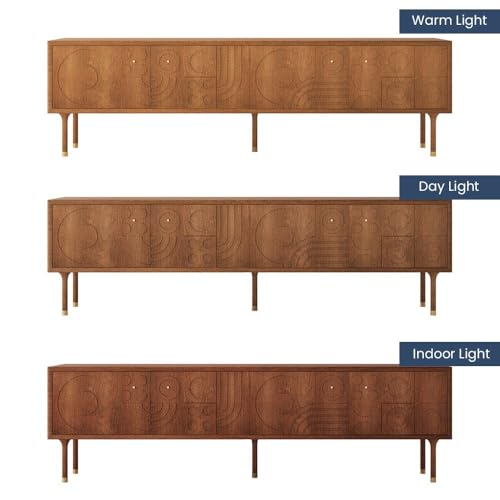 Walnut Wood TV Stand with Storage, 70.87" Y971982