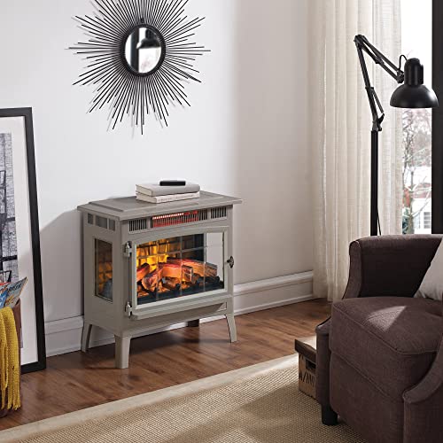 Electric Infrared Quartz Fireplace Stove with 3D Flame Effect U807543