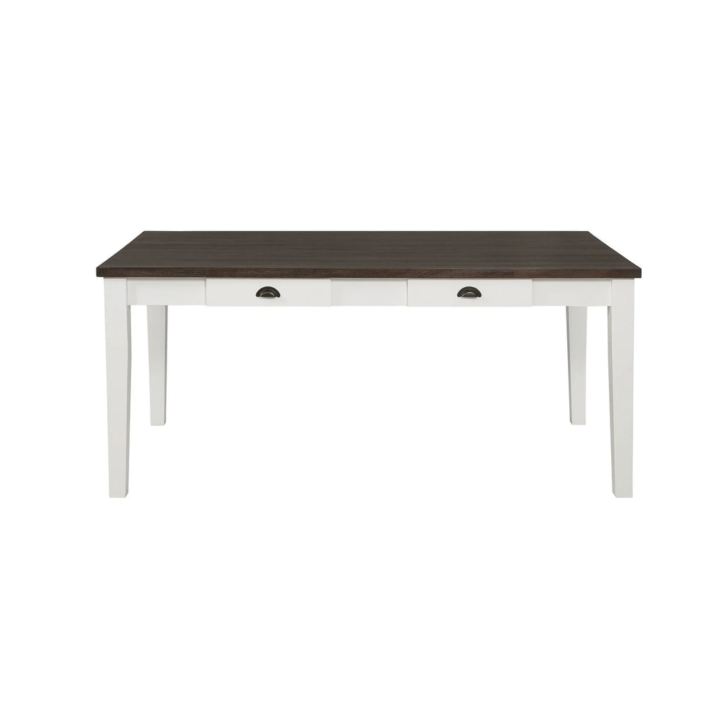 Espresso and White 4-drawer Dining Table Z79046