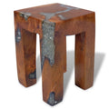 Teak Wood and Resin Stool D62198