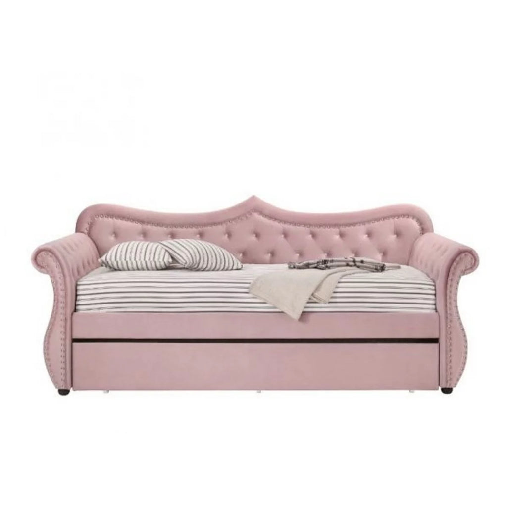 Pink Button Tufted Daybed Q463051