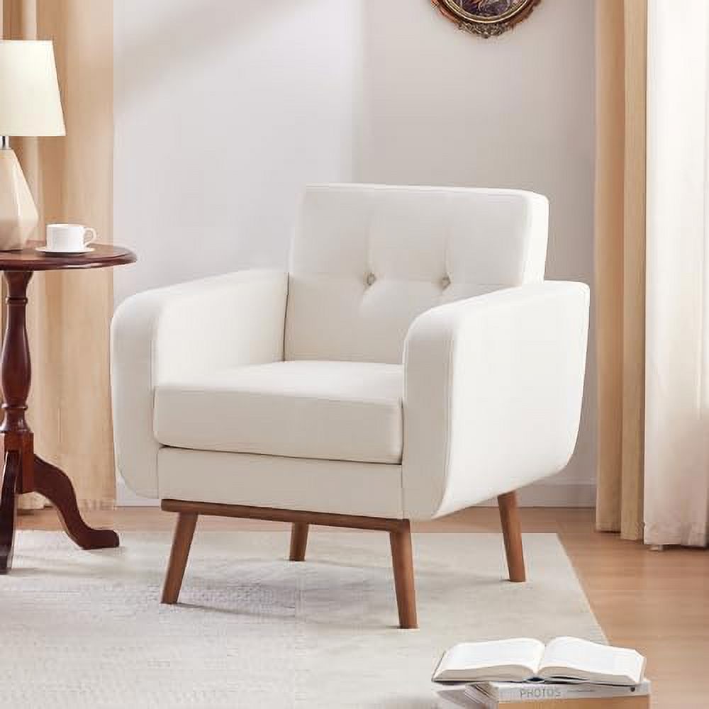 Fabric Accent Chair Button Tufted Upholstered Arm Chair I988