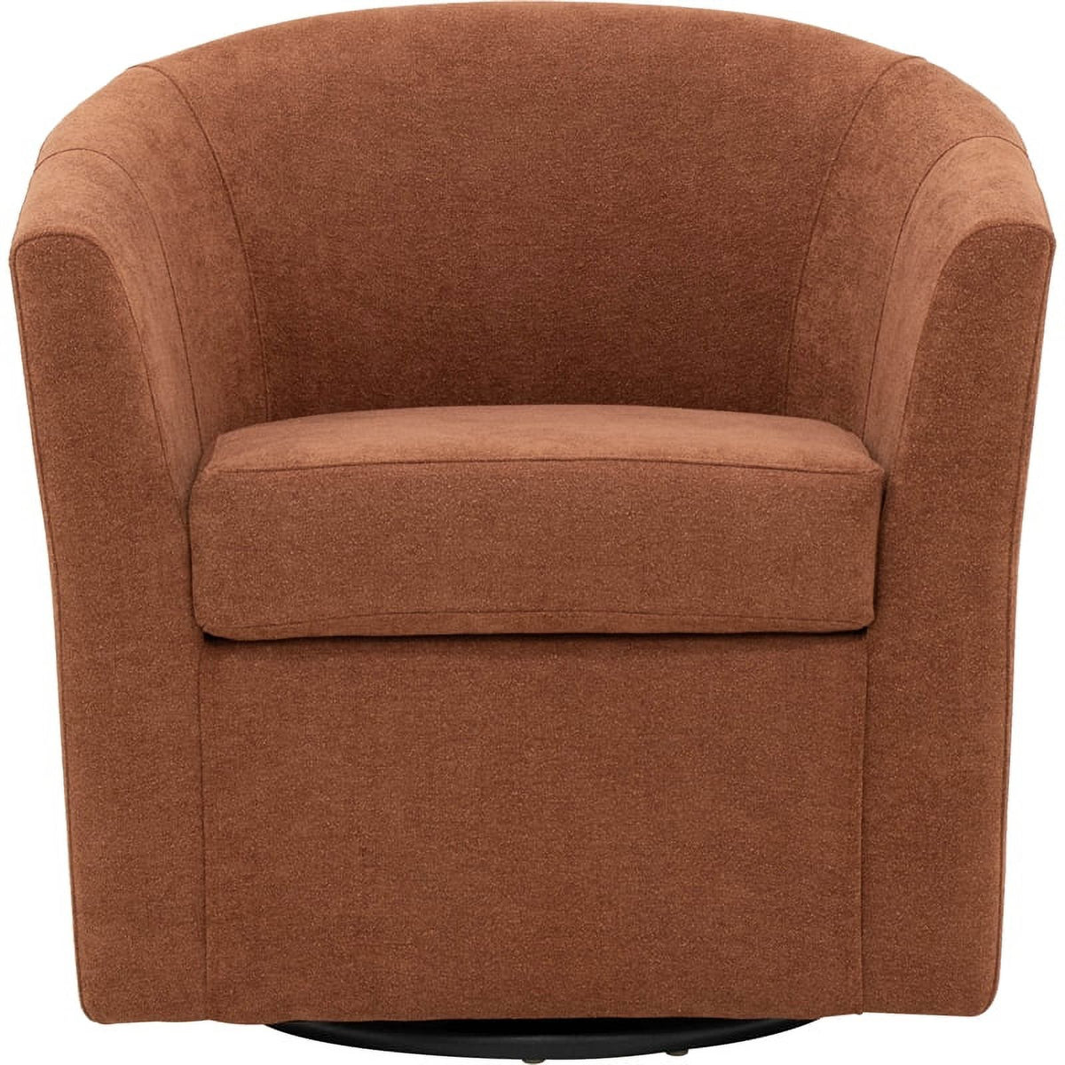 Orange Fabric Swivel Club Chair U31455