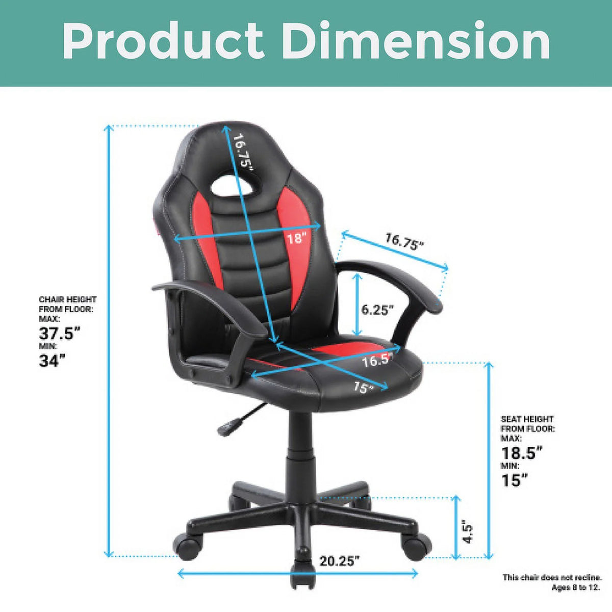 Red Polyurethane Office Chair T165