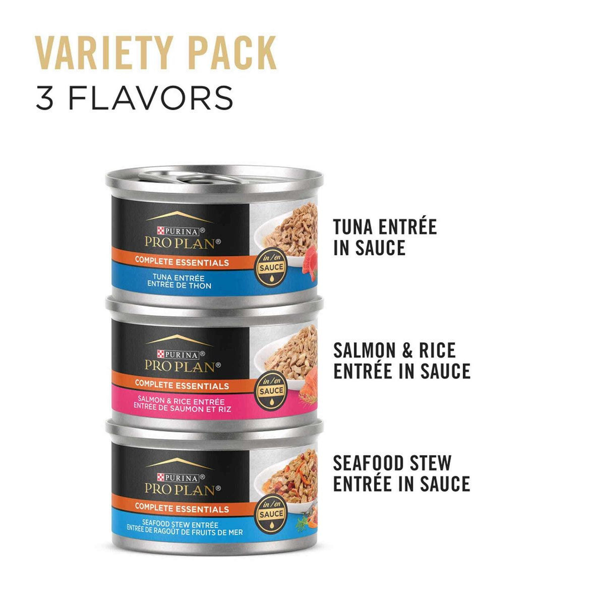 Wet Cat Food Variety Pack Seafood H564