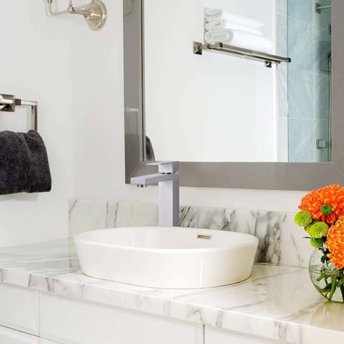 Matte Black Single Handle Vessel Sink Faucet with Pop Up Drain Y848
