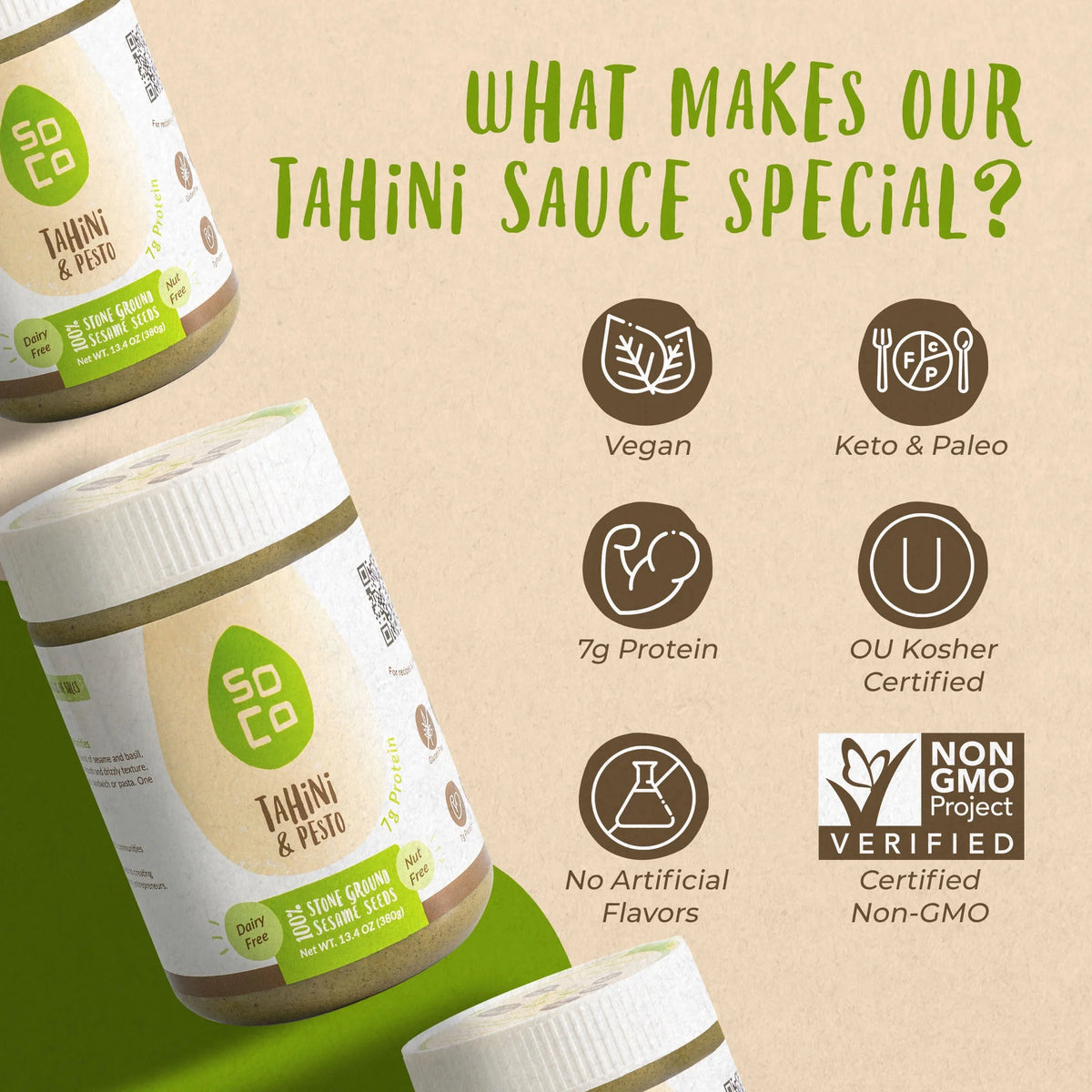 Tahini And Pesto, 13.4 Oz Pack of 6 R208
